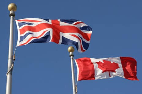 uk & canadian flag